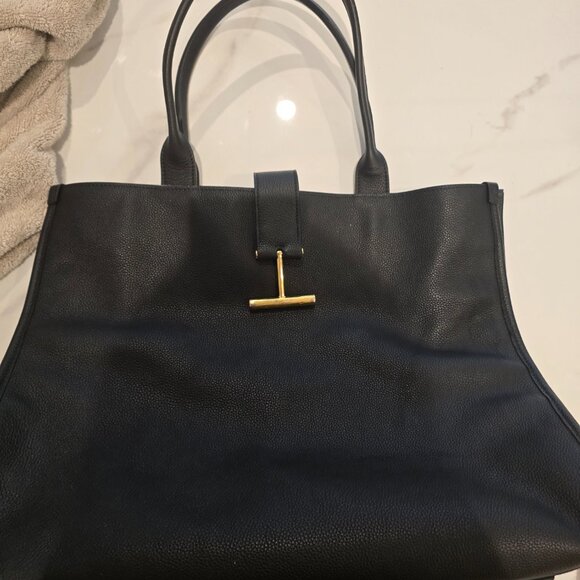 Tom Ford Tara Tote - Large Black Calfskin Leather - Picture 3 of 9